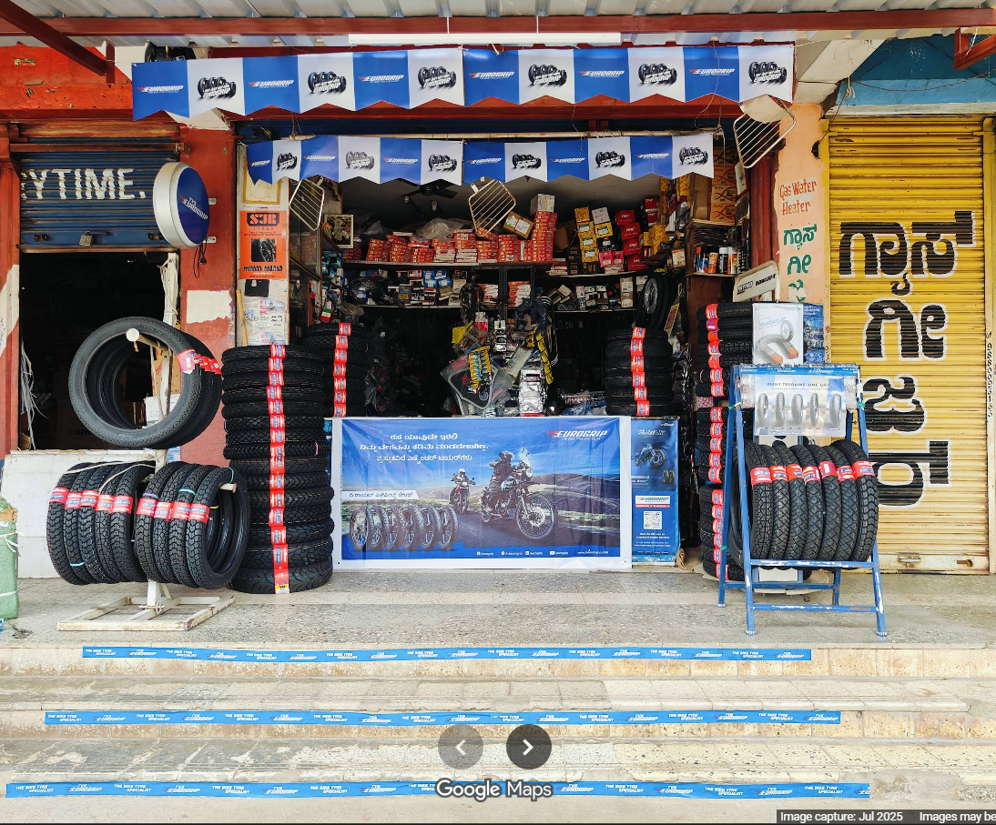 Mahalaxmi Automobiles storefront in Koppal